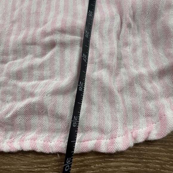 Vintage Havana Locals Only Oversized Striped Button Down Pink/White Graphic Sz M - Picture 5 of 14